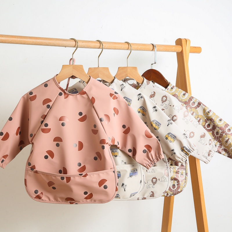 Bib Long Sleeve - Двусторонний нагрудник из искусственной кожи с