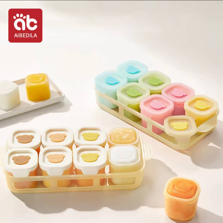 Baby Food Freezer Tray - AIBEDILA Детский силиконовый контейнер для заморозки