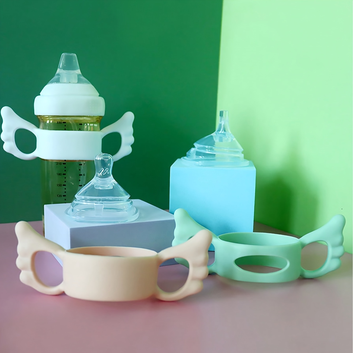 2 шт. (случайный цвет) силикон – обзор и цена Baby Food Bottle