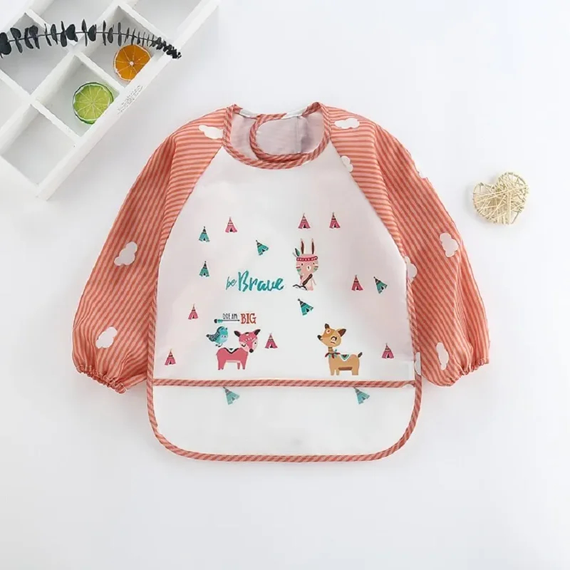1/2 шт. Детский фартук-нагрудн – обзор и цена Bib Long Sleeve