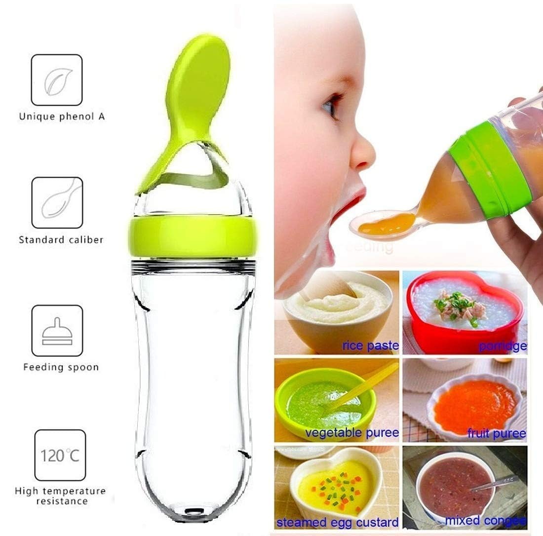 Сжимающая бутылочка для кормле – обзор и цена Baby Food Feeder