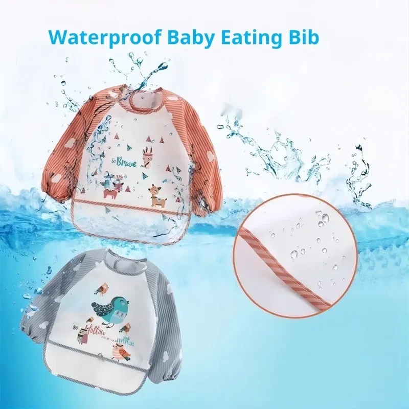 1-5 шт. Детский фартук-нагрудн – обзор и цена Bib Long Sleeve