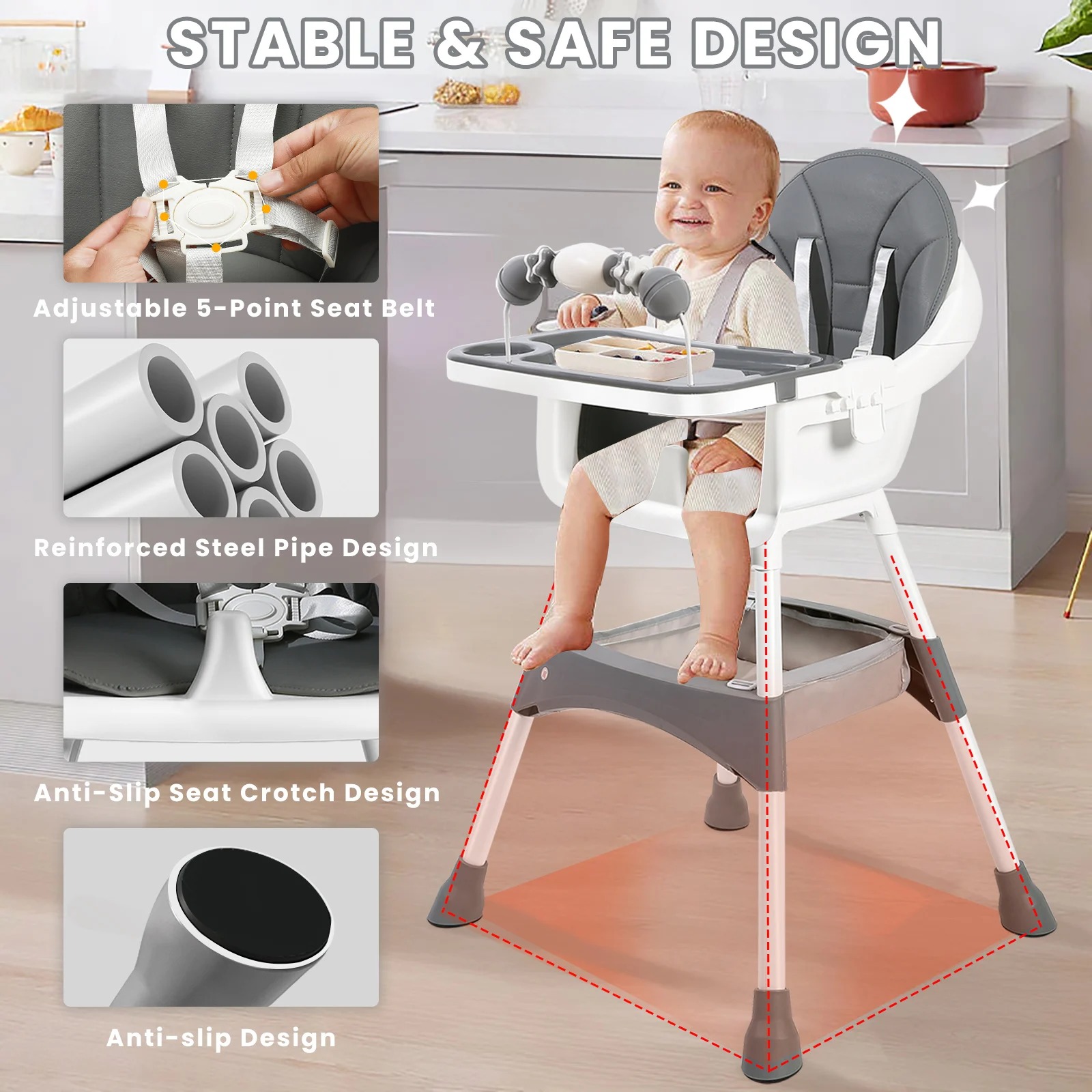 Регулируемый детский стульчик  – обзор и цена Baby Food Freezer Tray