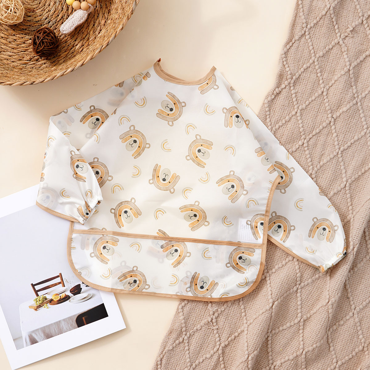 Детский нагрудник с длинными р – обзор и цена Bib Long Sleeve